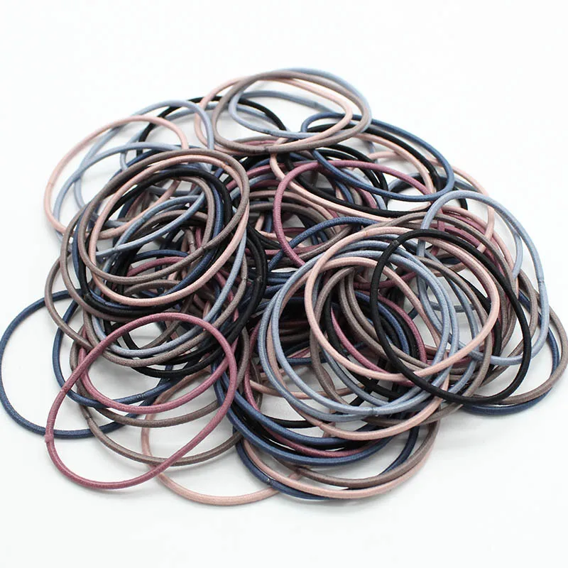 

50pcs/lot 5CM Hair Accessories women Rubber bands Scrunchy Elastic Hair Bands Girls Headband decorations ties Gum for hair
