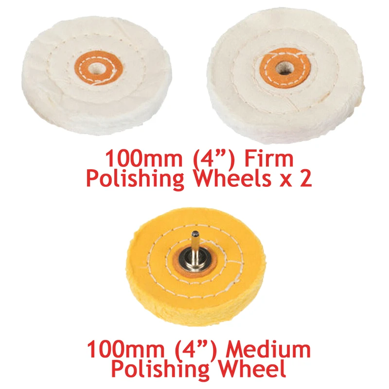 

7 Pieces Set Buffing Wheel Compound Polish Kit Drill Chuck Arbor Metal Cleaning Polishing Abrasive Tools