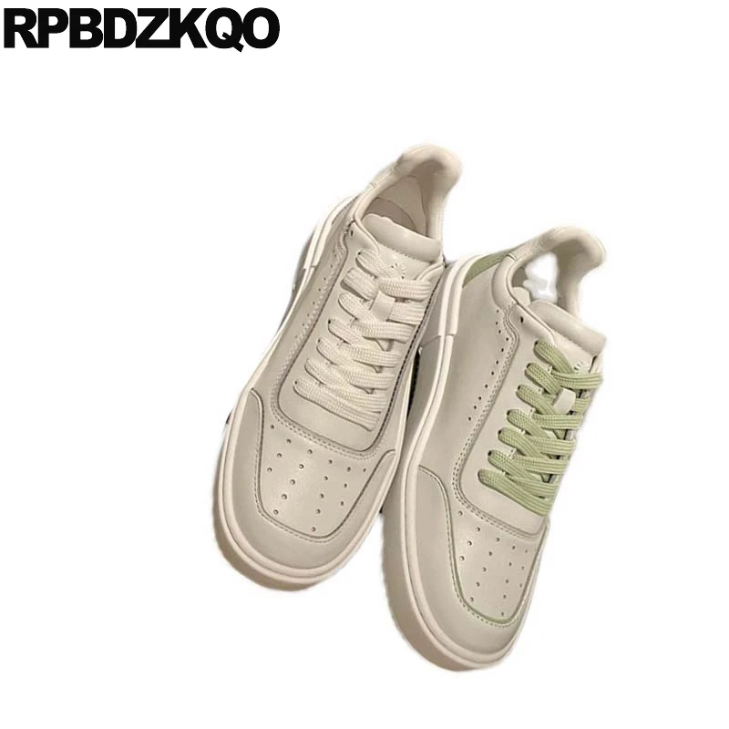 Кроссовки женские из натуральной кожи на толстой подошве | Обувь