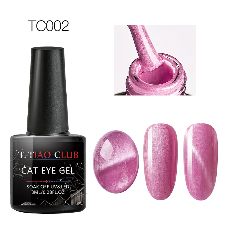 T-TIAO CLUB звездное небо Гель-лак для использования с магнитом лак 3D кошачий глаз замочить от блесток УФ гель для ногтей Гель-лак для маникюра 6 цветов - Цвет: AAS01527
