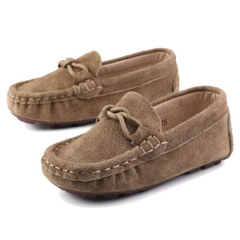 Мокасины из натуральной кожи на плоской подошве для мальчиков и девочек | Мать