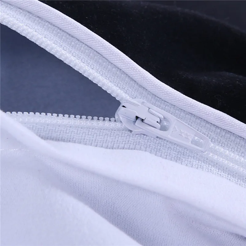 Черный белый с рисунком Креста пододеяльник 2 наволочками Модные постельные