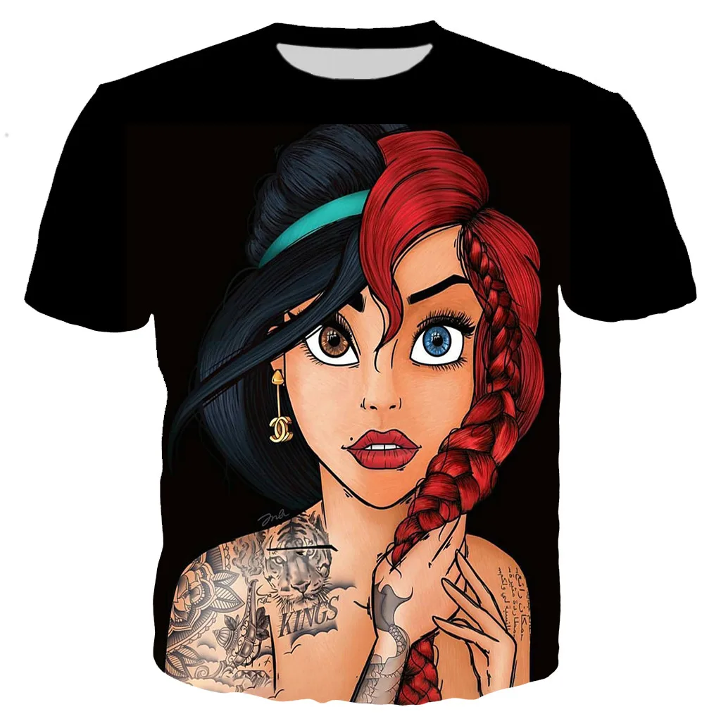 

New arrive Punk Princess t shirt men women 3D printed novelty fashion tshirt hip hop streetwear casual summer tops