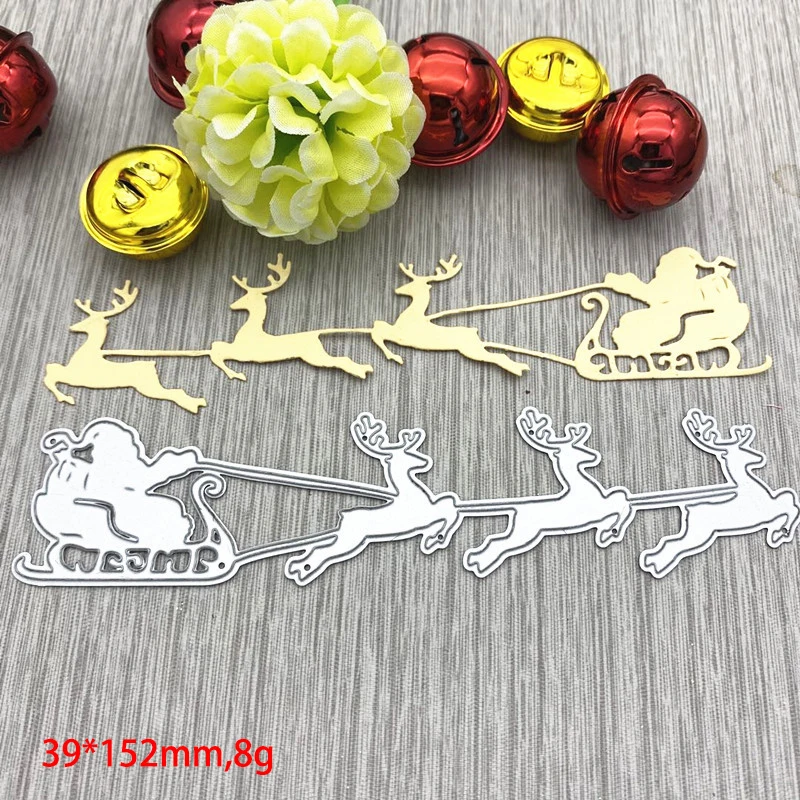 

Santa Claus Christmas deer METAL CUTTING DIES Cut Die Scrapbooking Embossing Paper Craft Album Card Art Cutter Punch Stencils