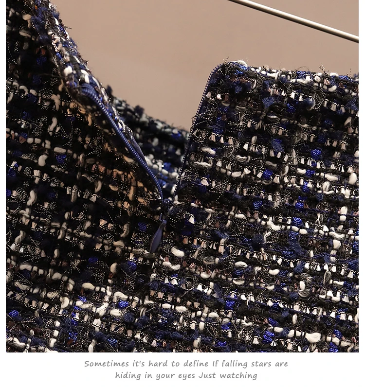 HAMALIEL/женский твидовый комплект из 2 предметов осенне-зимняя джинсовая куртка в