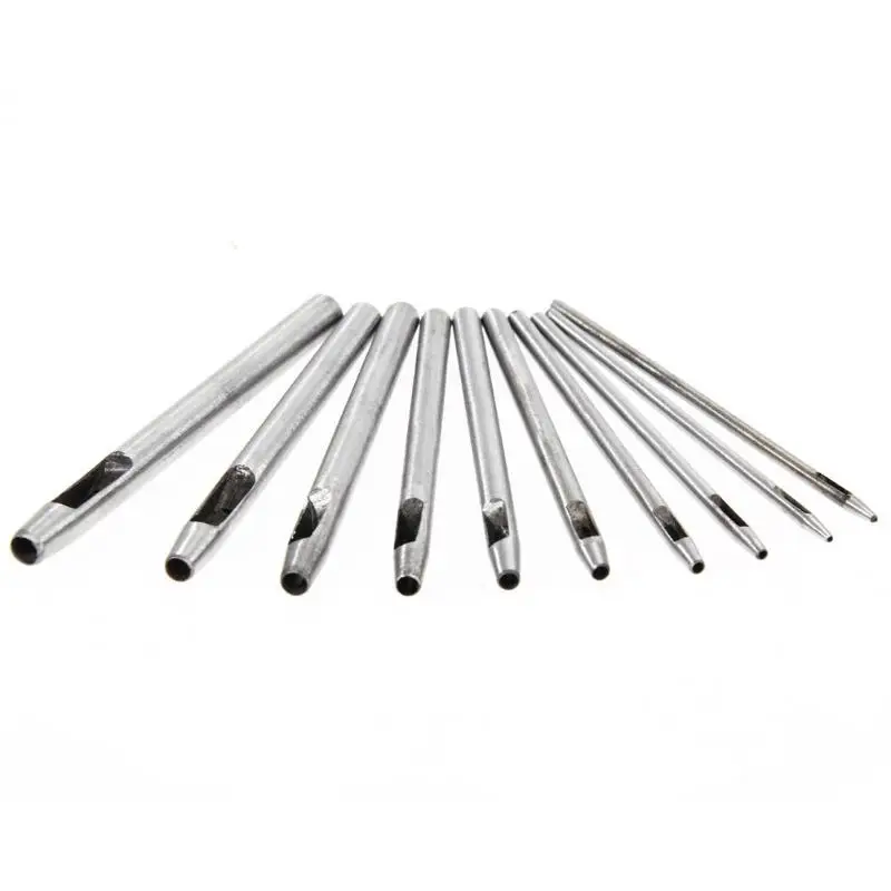 10 шт. инструменты для кожевенного ремесла Дырокол набор поделок с отверстиями