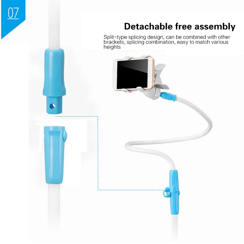 Portable Cell Phone Clip Holder Gooseneck Clamp Lazy Mount Flexible Bracket Mobile Stand | Мобильные телефоны и