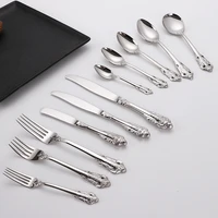 spklifey dinnerware set gold spoon cutlery stainless steel black cutlery set gold fork spoon tableware wedding silverware set