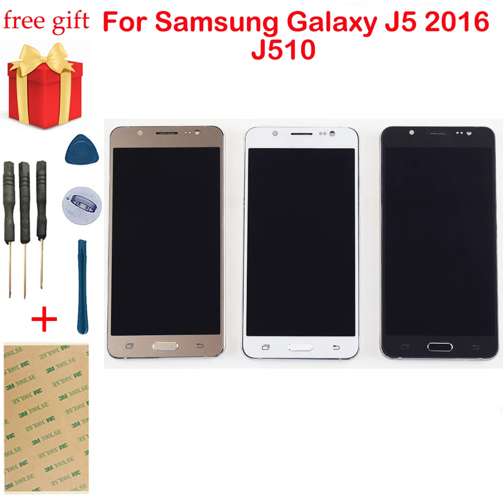 ЖК дисплей для Samsung Galaxy J5 2016 J510FN J510F J510G J510Y J510 экран кодирующий преобразователь