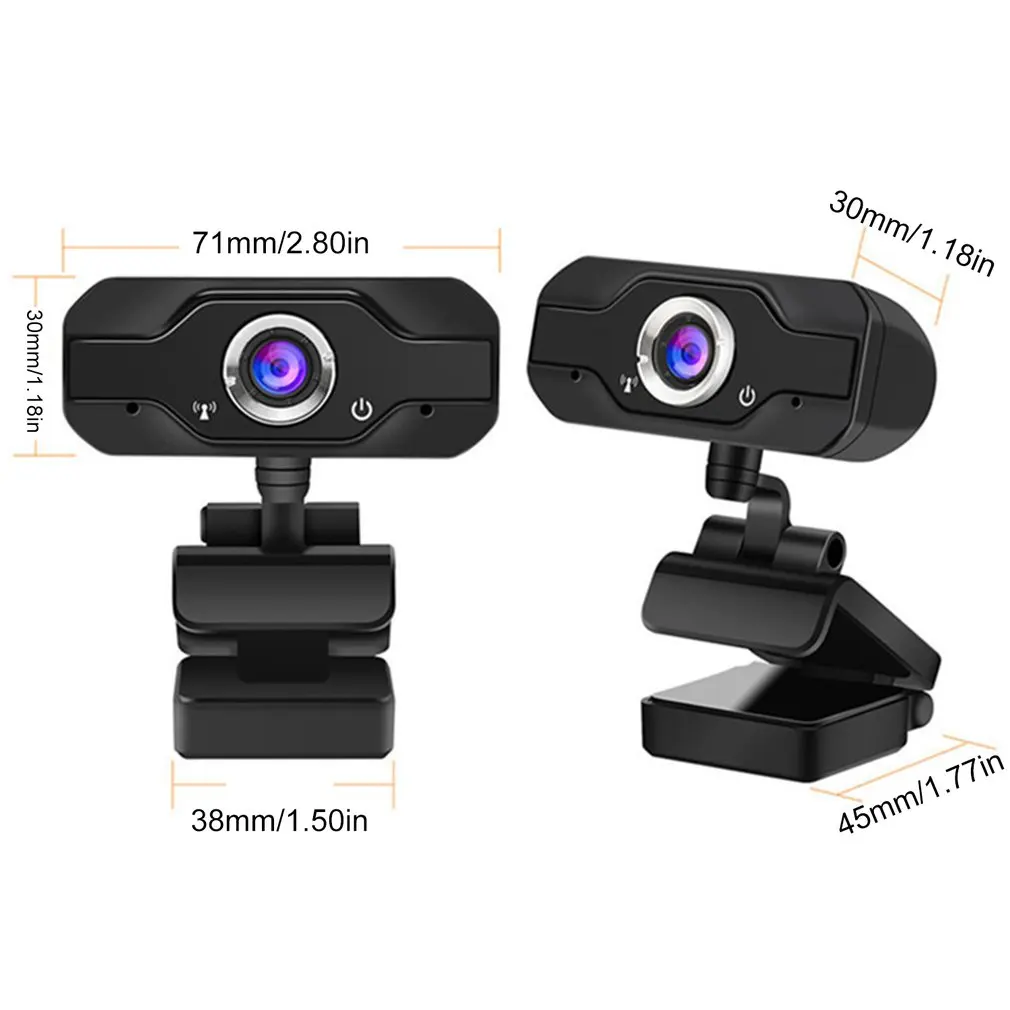 

USB Interface 1080P Full High Definition Webcam With Microphone Wide-angle Lens Foldable Laptop Camera