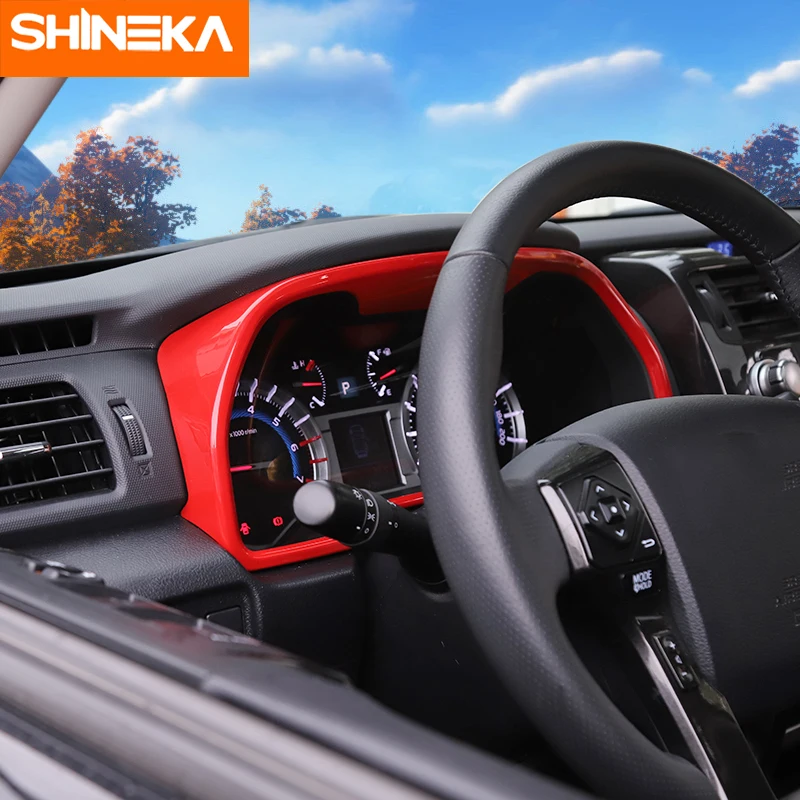 SHINEKA Interior Mouldings For Toyota 4Runner 2010+ Car Front Dashboard Decoration Frame Rings Trim sticker | Автомобили и