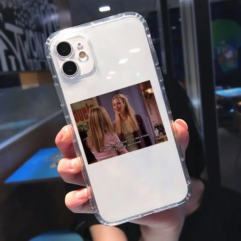 

friends Tv show fuuny scene Phone Case Transparent for iPhone 11 12 8 7 6 5 s mini pro X XS XR MAX Plus SE soft cover