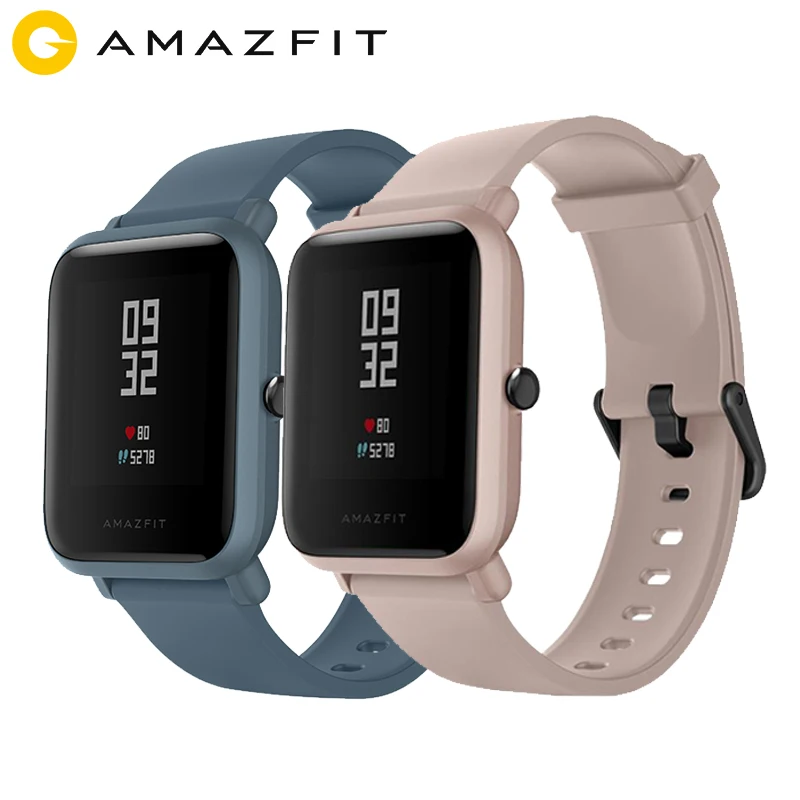 blue add pink Смарт-часы Huami Amazfit Bip Lite 2 с глобальной версией,, Xiaomi, gps, 45 дней, батарея, глонесс, Смарт-часы с частотой сердечных сокращений - Цвет: blue add pink
