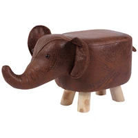 wholesale solid wood cartoon stool animal stool ottoman sofa door side footstool kids gaming bench living room pouf elephant dog