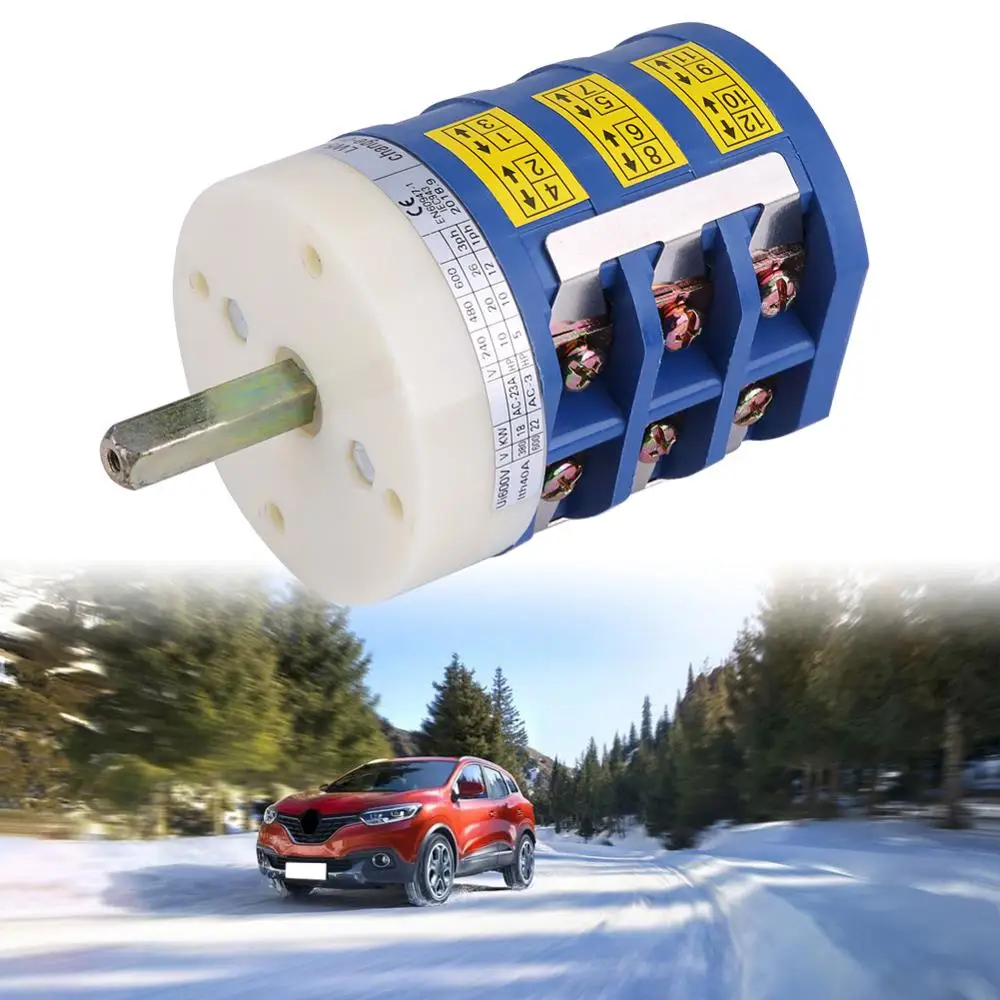 

Forward Reverse Switch 240V/480V/600V 40A Tire Changer Machine Motor Forward Reverse Switch Heavy Duty rotary switch