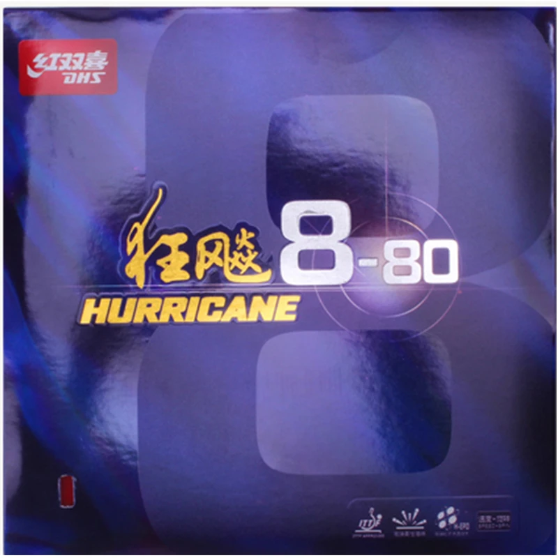 Оригинальный DHS hurricane 8 80 настольным теннисом резиновые высокие липкие с высокой