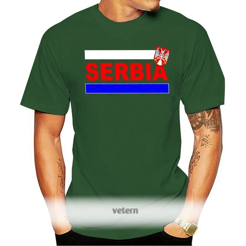 

Summer Men Casual Fashion Serbien T-Shirt Serbia Fan T-Shirt