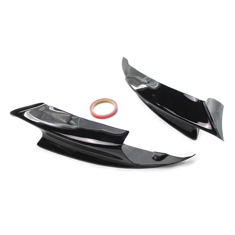 2 шт. глянцевый черный автомобильный передний бампер разделители губ спойлер