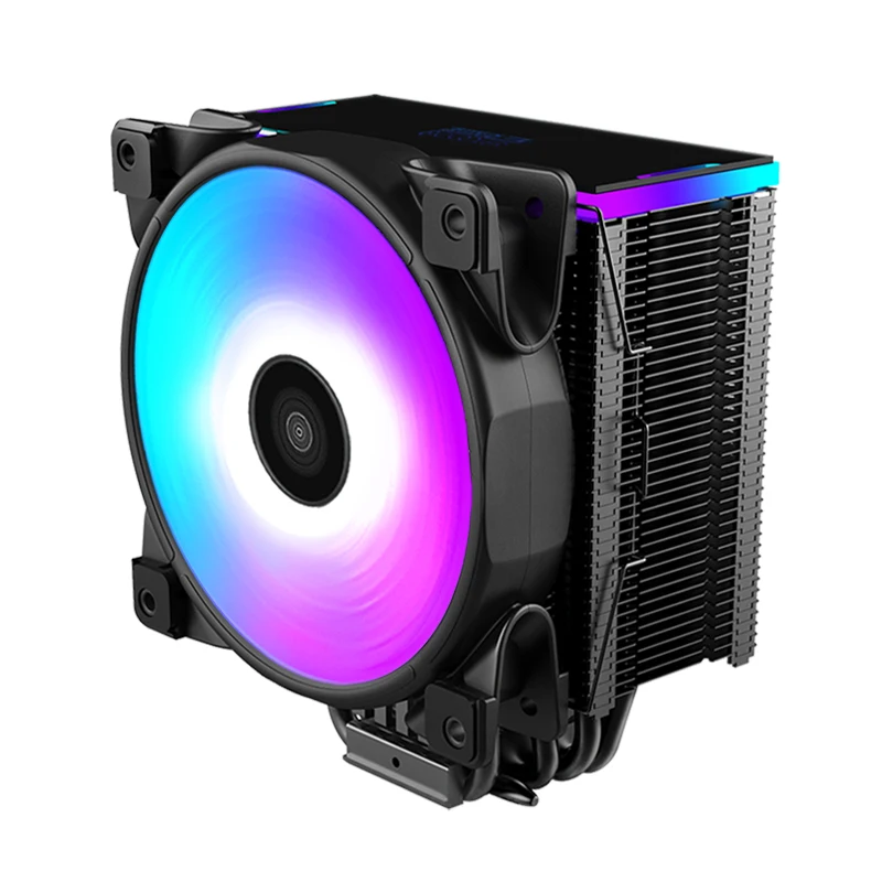 5V 3PIN RGB Процессор кулер 5 тепловыми для компьютеров AMD/AM4/INTEL 775/1150/1151/1155/1156/2011(12 см); охлаждающий вентилятор