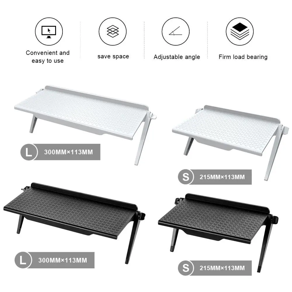 

Adjustable TV Screen Computer Top Storage Shelf Rack Holder Computer Monitor Desktop Stand phone Display Shelf Storage Rack