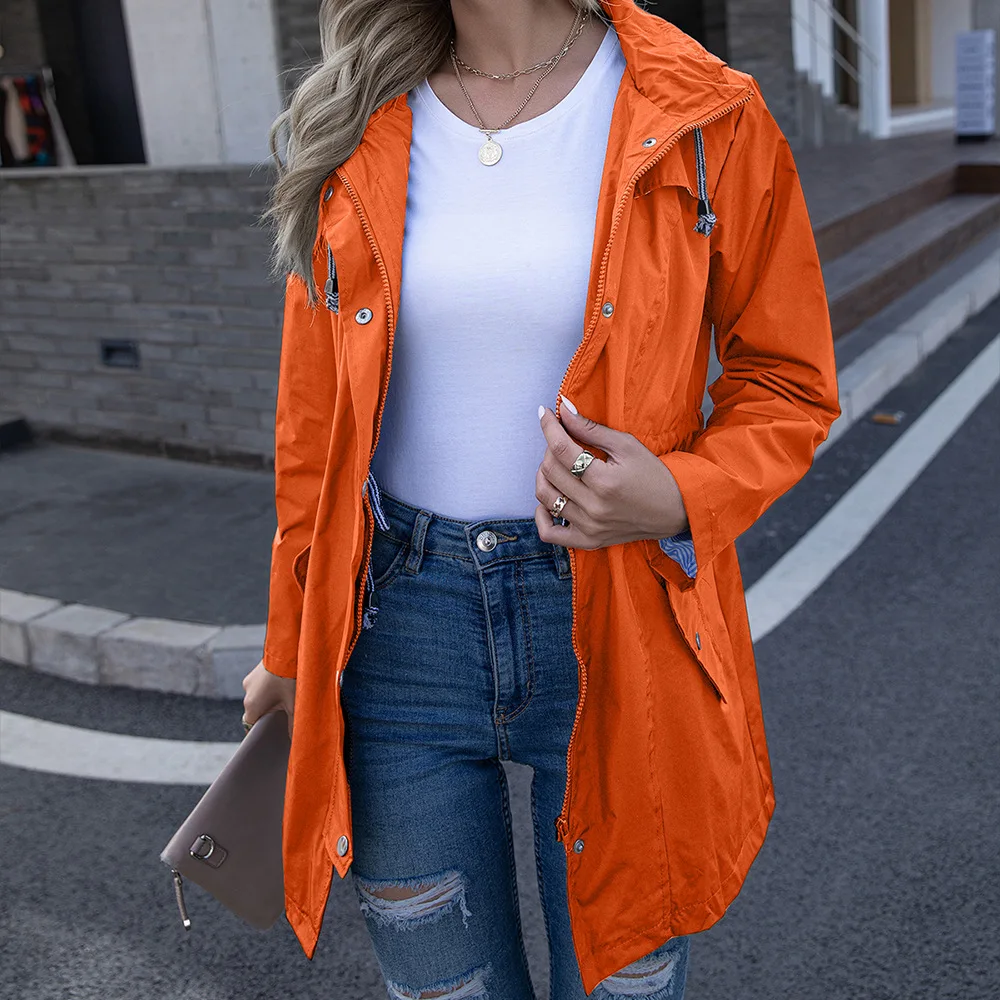 

Womens Mountain windbreaker Waterproof Jacket Windproof winter trench coat