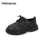 Туфли-оксфорды детские из ПУ кожи, для девочек и мальчиков