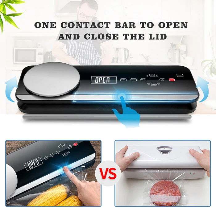 LAIMENG автоматический вакуумный упаковщик Sous Vide с вакуумными пакетами упаковочная машина вакуумный упаковщик посылка для кухни еда свежая S198