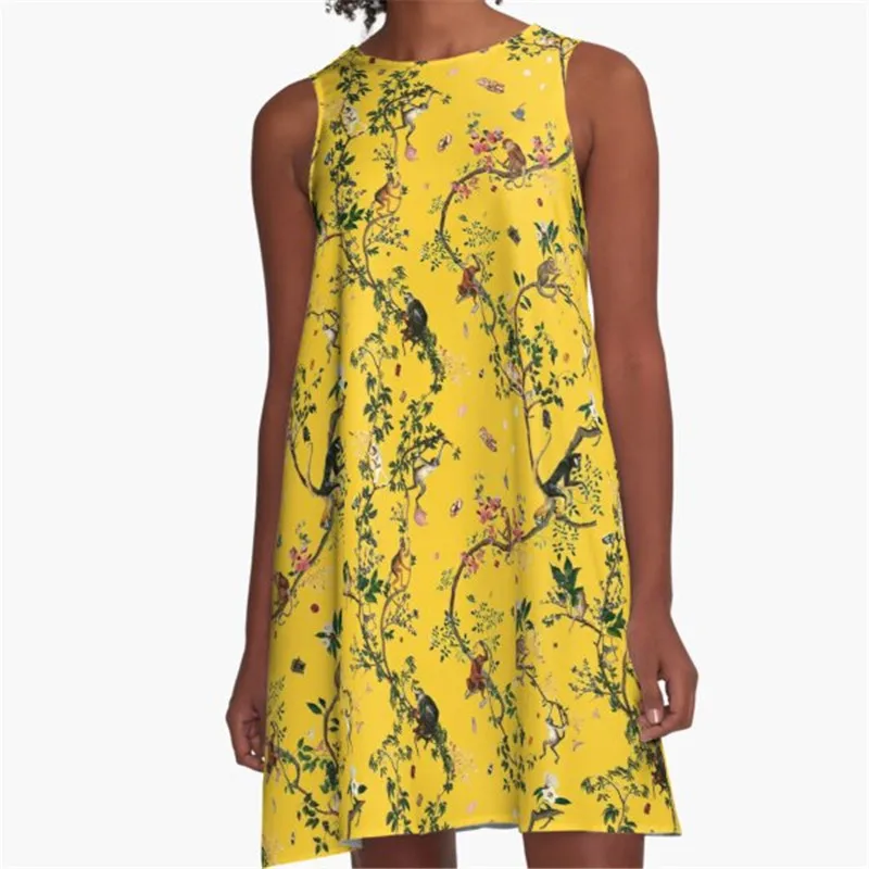 

Fashion Women summer dresses moody Mystic Night Printed A-Line Boho Dress for women harajuku Sexy ladies mini short beach dress