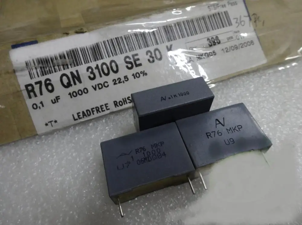 AV R76 серии 0 1 мкФ/1000V 100nf u1 104 MKP новый пленочный конденсатор 22 мм 5 шт. Лот мкФ 1000V|film