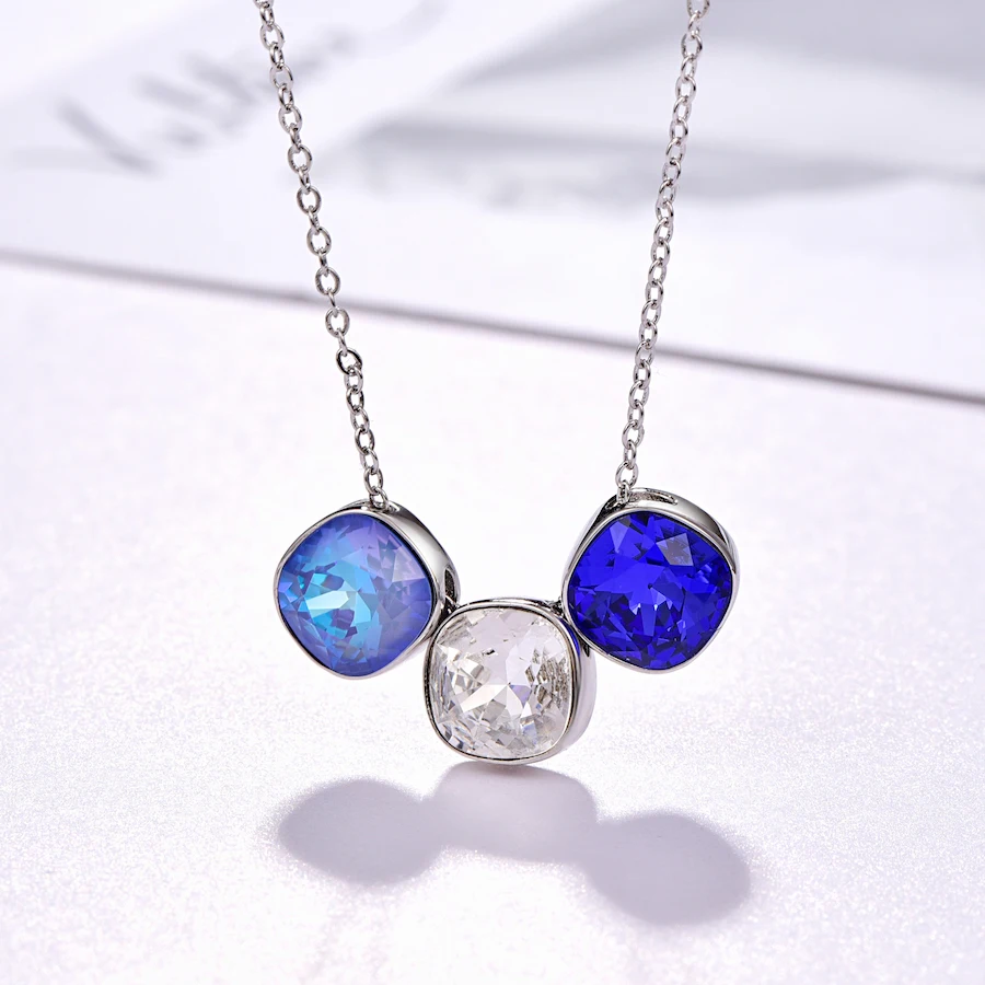 Женские ожерелья с кристаллами Swarovski модные разноцветными бусинами для