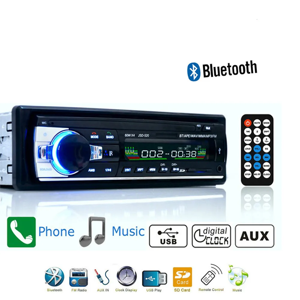 Автомагнитола 1din автомобильный стерео плеер Bluetooth аудио музыкальный MP3 FM Радио Aux