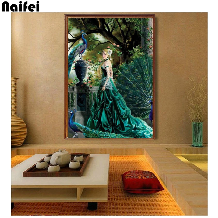 Алмазная живопись Принцесса в лесу 5d сделай сам полностью квадратная круглая