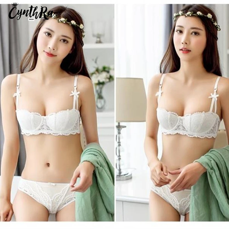 Женский комплект нижнего белья CYNTHRA новый с получашечками тонкое кружевное