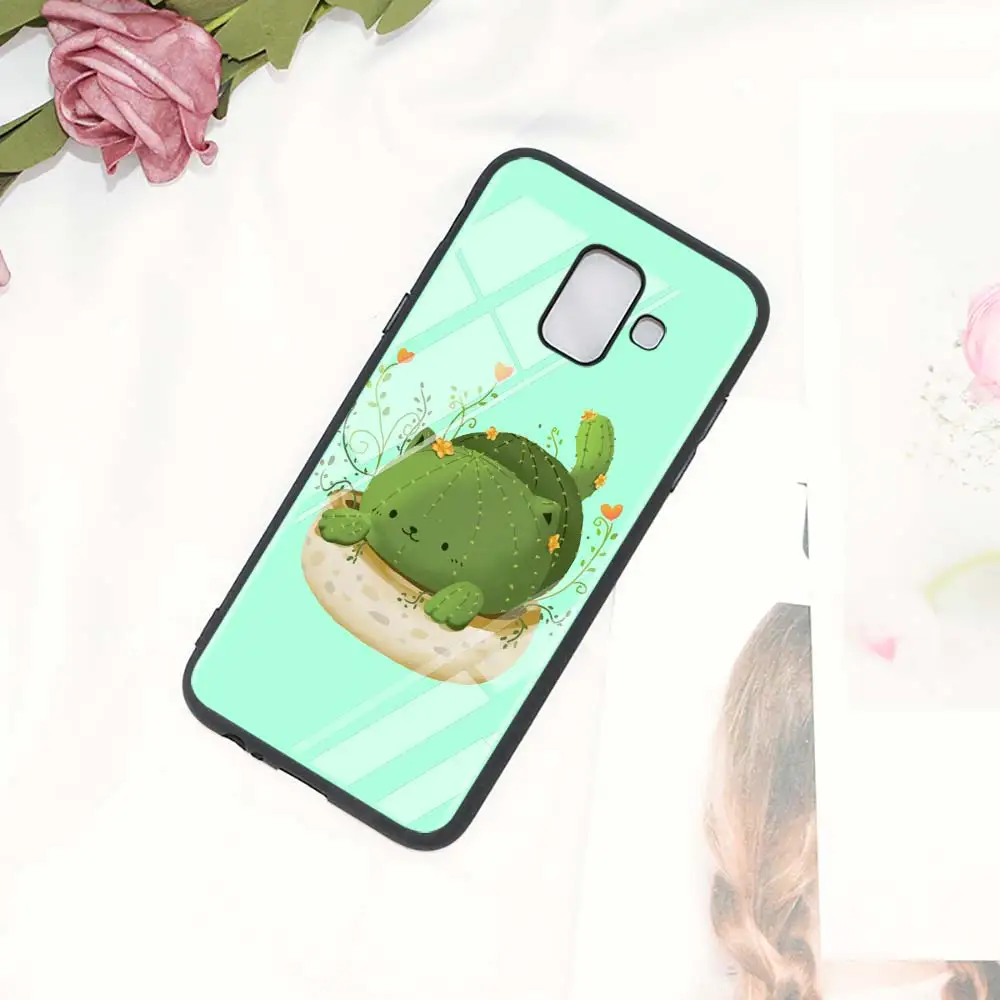 Plants Cactus Fashion For Samsung Galaxy A750 A9 A8 A7 A6 A5 A3 Plus 2018 2017 2016 Super Bright Glossy Phone Case Cover | Мобильные