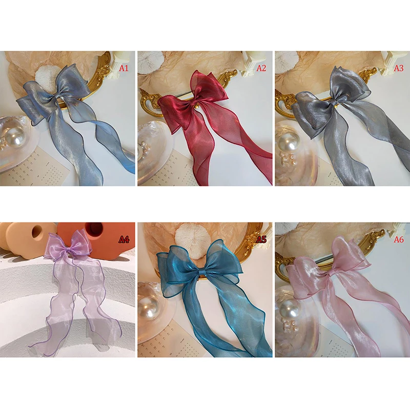 

Girls Cute Colors Ribbon Lace Bow Ornament Hair Clips Lovely Sweet Barrettes Hairpins Kids Hair Accessories