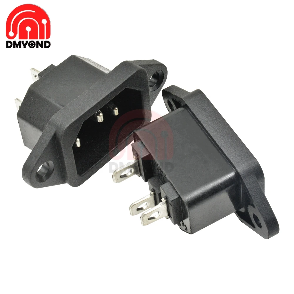 5 шт. разъем питания 3Pin AC 250V 10A 3 pin с ушками для электромобиля компьютера винт
