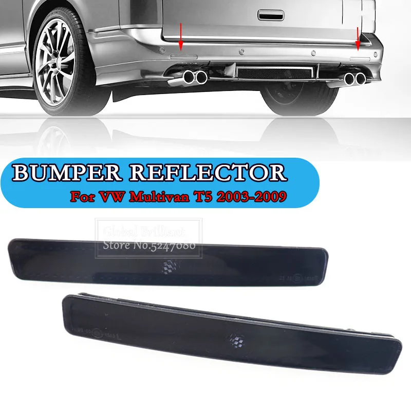 

2X Rear Bumper Reflector Light Left Right Tail Brake Lamp 7E0945105 7E0945106 For VW T5 Transporter Caravelle Multivan 2003-2011