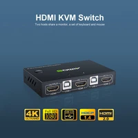 aimos hdmi kvm switcher 4k 2 in 1 out kvm switcher keyboard mouse usb shared display synchronization controller usb kvm switch