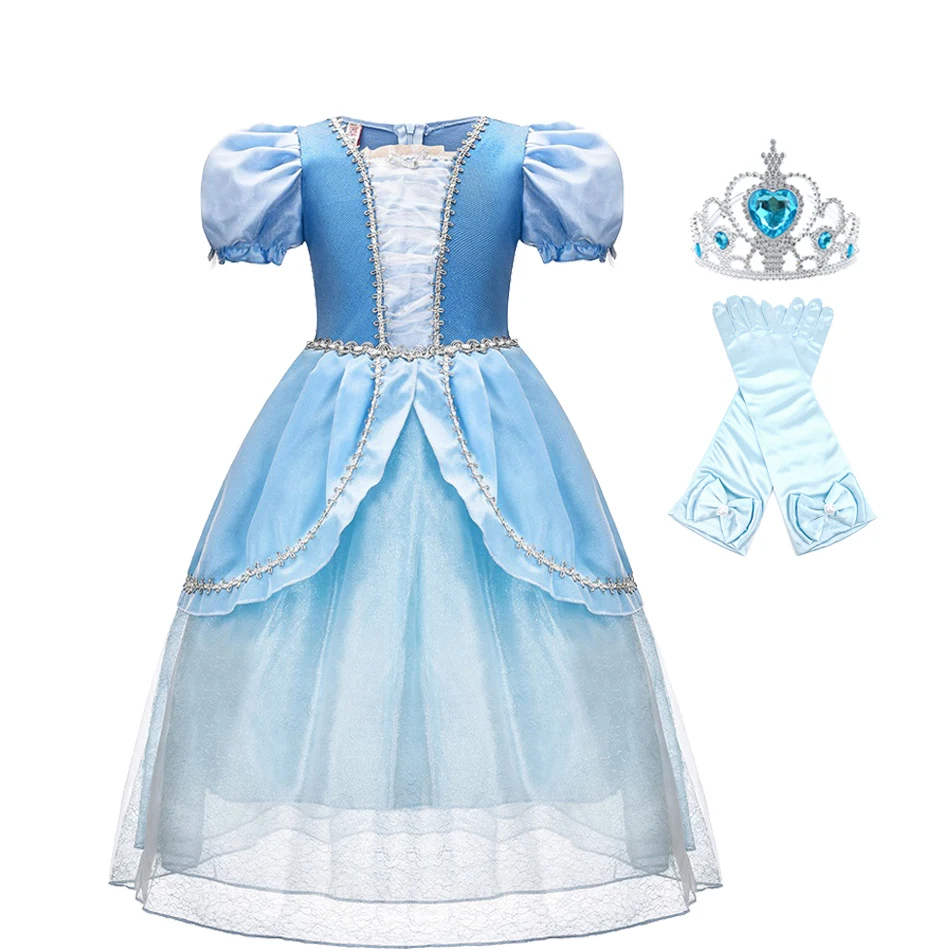 

Cinderella Cosplay Costume Flower Girl Dresses for Weddings Party Dresses for Kids Girls Birthday Party Carnival Costume
