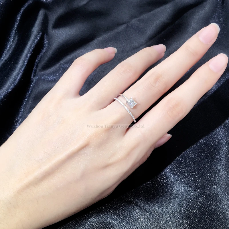 Tianyu драгоценные камни 925 Серебряное кольцо Ювелирное Украшение подушки 3 5*4 5 мм