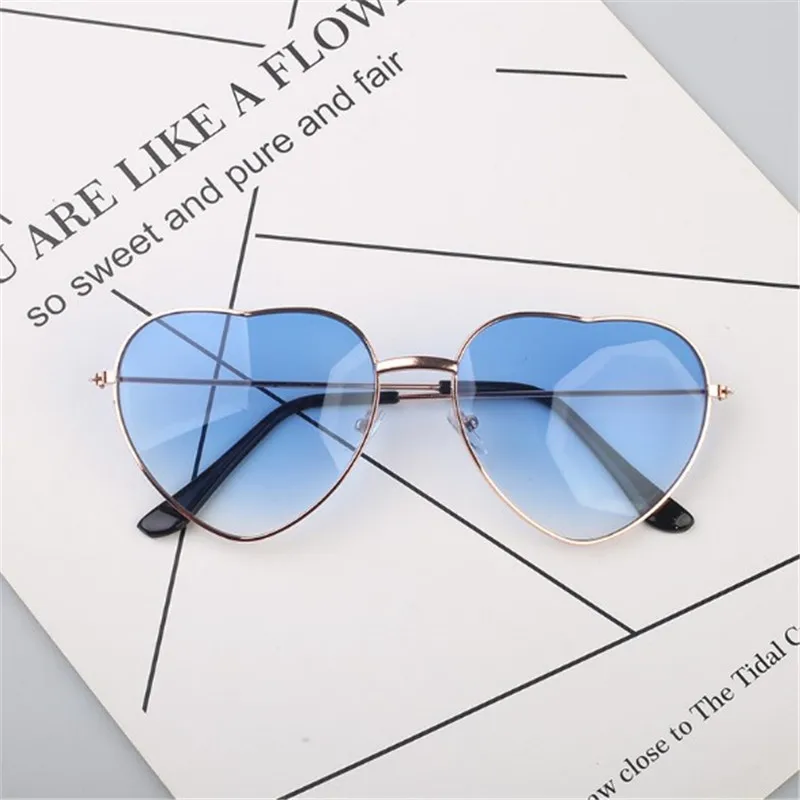 HAPTRON Модные солнцезащитные очки в форме сердца женские металлические прозрачные