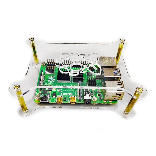 Новый акриловый чехол для Raspberry Pi многослойный 4 3B + 3B|Аксессуары демонстрационных