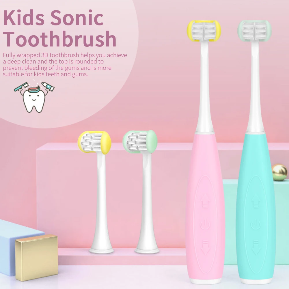 

Electric Teeth Cleaning Kids Sonic Toothbrush Three Sided Intelligent 3D U Shaped USB Rechargeable Home High Frequency Vibration
