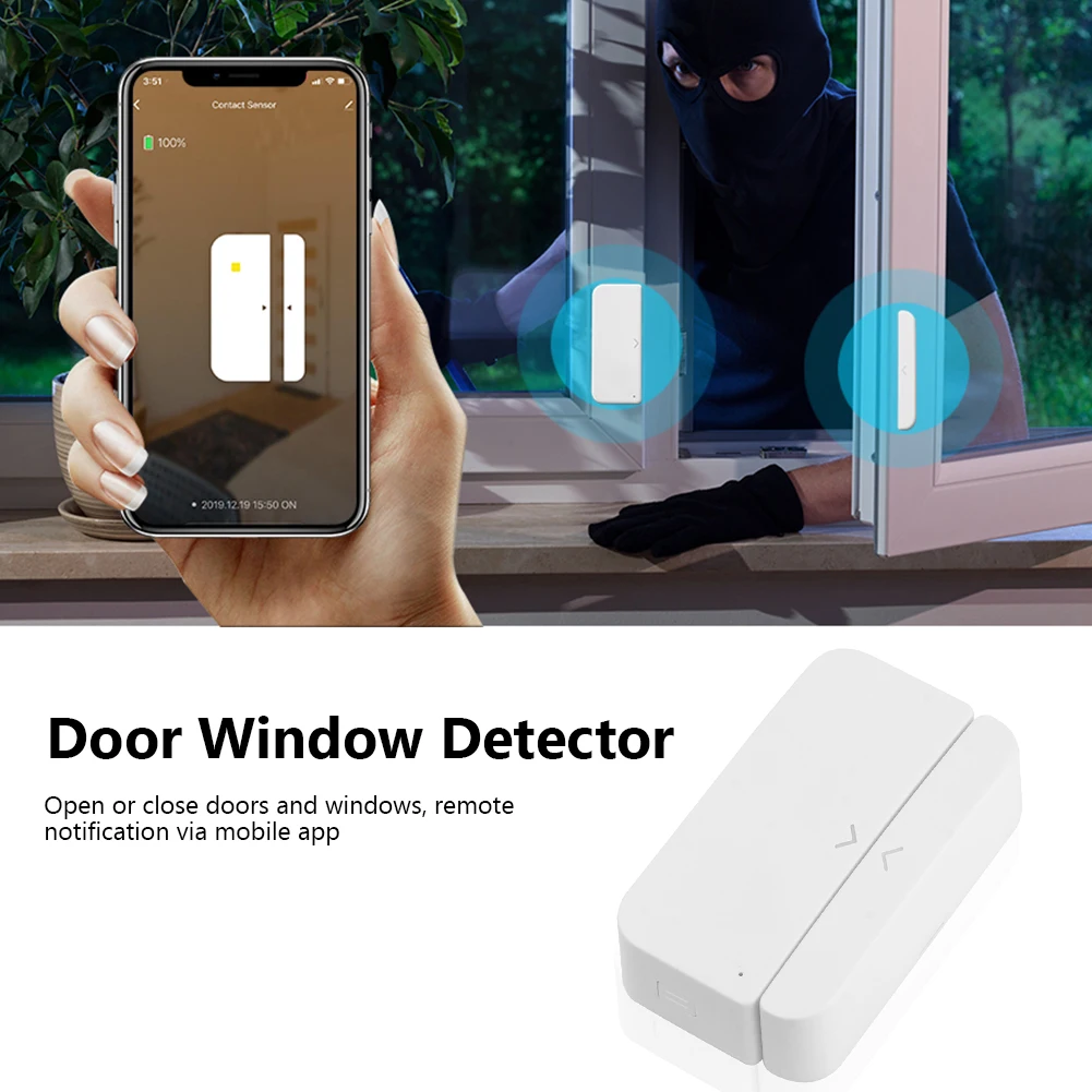 

Tuya Door Window Detector WiFi APP Remote Control Security Alarm Sensor