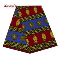 free shipping african wax cotton fabric 2021 circle flower patern xiaohuagua fashion material 6 yards 24fs1356