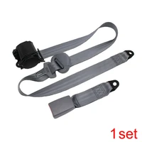 1set universal gray car tuning vehicle 3 point safety seat belt strap adjustable heavy duty security protection car products