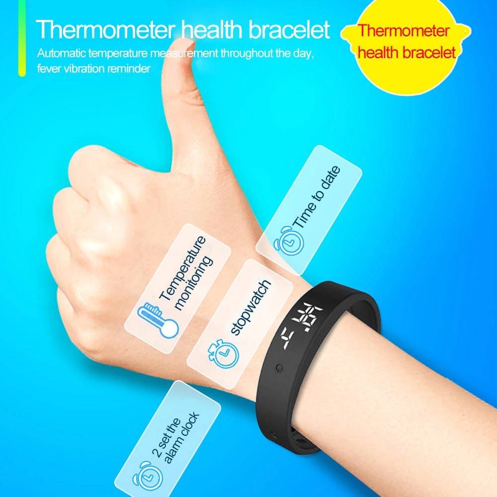 Смарт браслет Smarthwatch с автоматическим тестированием температуры тела