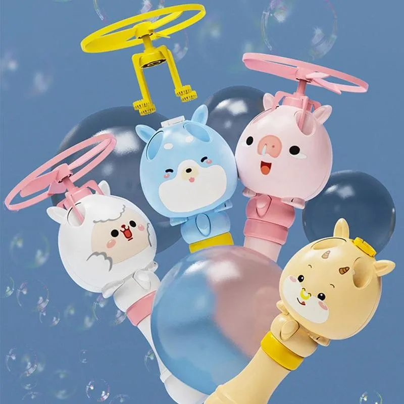 Надувные пузырьки Мультяшные летающие бамбуковые стрекозы игрушки для