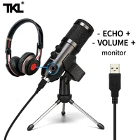 tkl usb microphone podcast condenser microphone professional pc streaming uni directional mics kit for game recording youtube