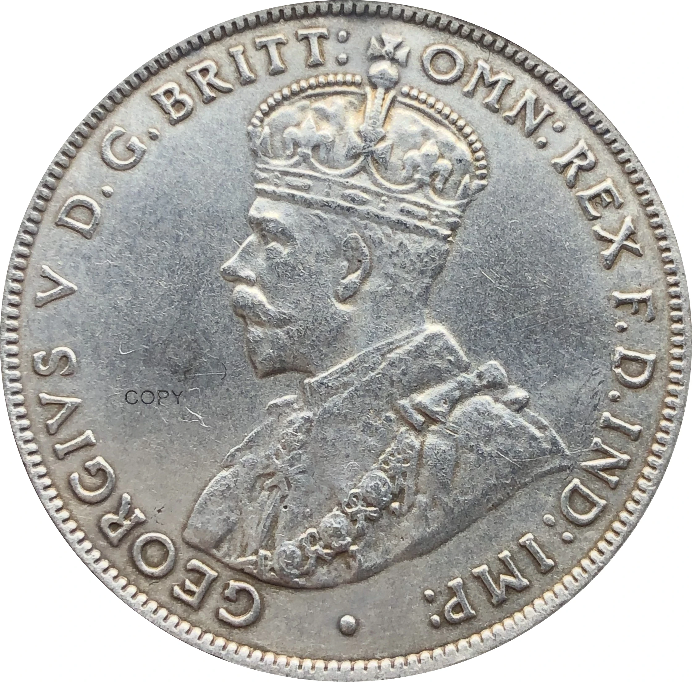 Австралия 1931 1 один Флорин два 2 шиллинга Джордж В купроникель Серебряная КОПИЯ